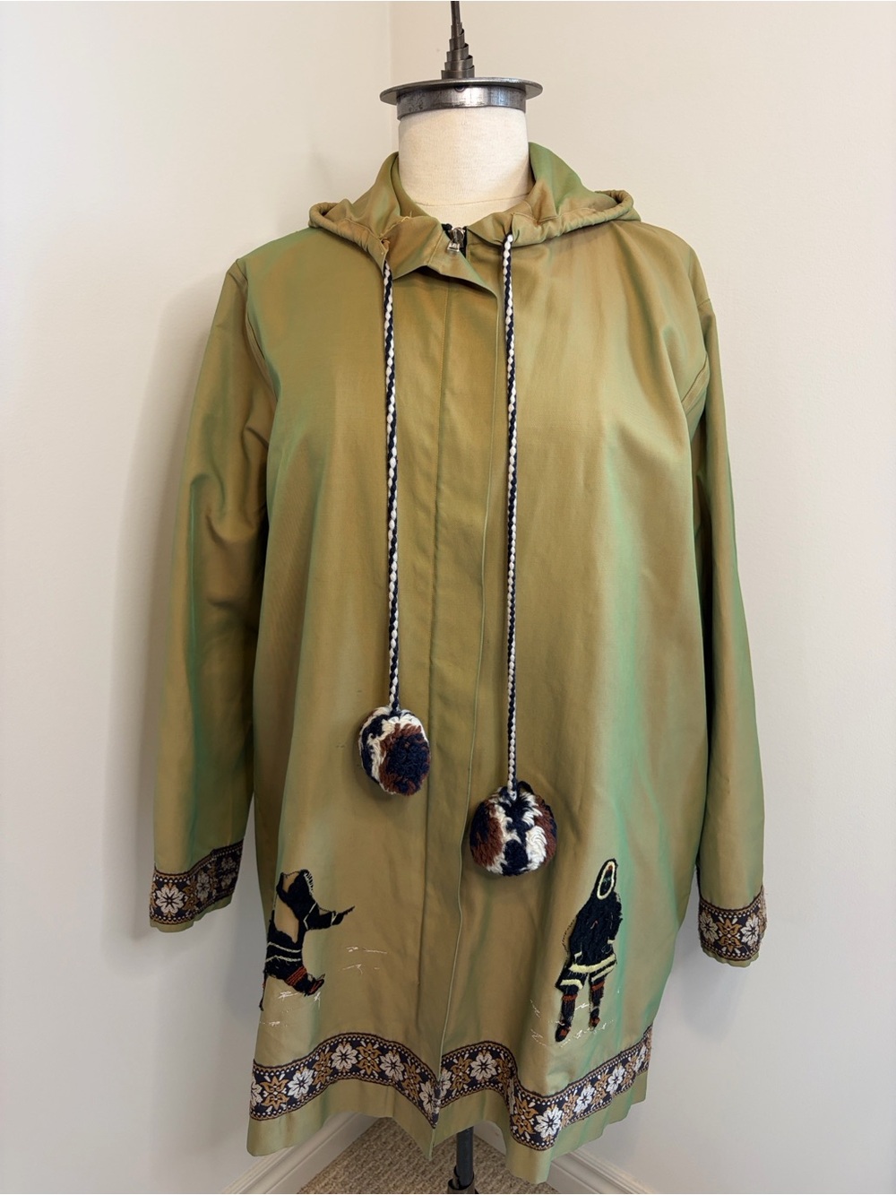 Vintage Inuit Story Parka Shell Green ONE SIZE
